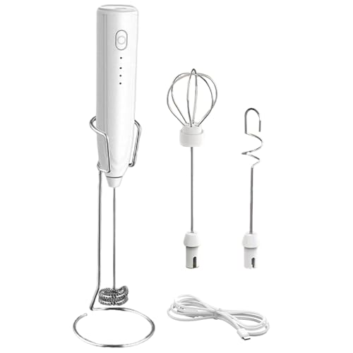 Frother De Leche - Agitador Eléctrico De Mano Para Latte | Pequeña Espuma De Chocolate Caliente Con 3 Velocidad Ajustable Para Leche Proteína