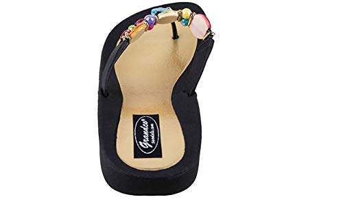 Women's 24768G Marble Deluxe Beaded Waterproof Sole Beach Thong Sandals4