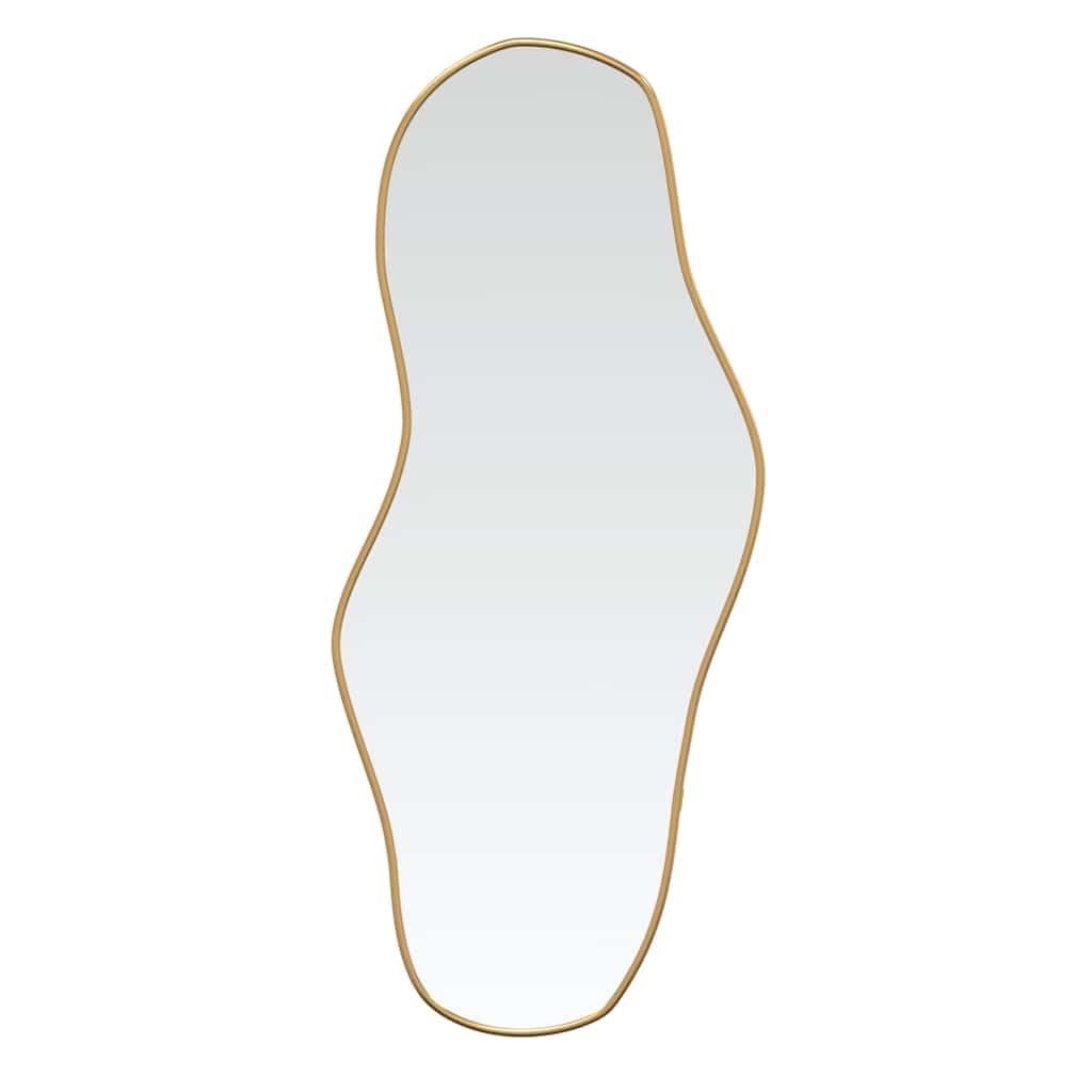 vidaXL Wall Mirror Wardrobe Bathroom Hall Bedroom Home Decoration Hanging Wall-mounted Vanity Make up Cosmetic Mirror Gold 80x35 cm