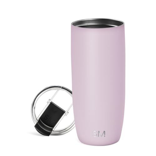Simple Modern Travel Coffee Mug Tumbler with Flip Lid | Reusable Insulated Stainless Steel Cold Brew Iced Coffee Cup Thermos | Gifts for Women Men Him Her | Voyager Collection | 20oz | Lavender Mist