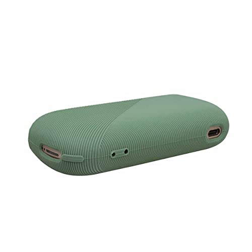 YiTenn Silicone Case with Side Cover Lanyard Set for IQOS 3 / IQOS 3 Duo (Grass Green)