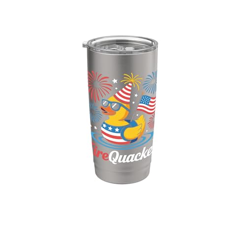 FireQuacker Fun Duck with Fireworks for Summer July 4th Stainless Steel Insulated Tumbler