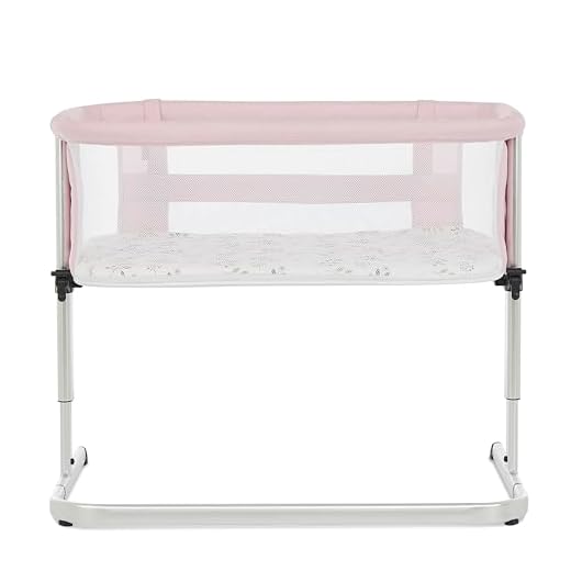 Dream On Me Daisy Bassinet and Bedside Sleeper, Lightweight and Portable Baby Bassinet, Adjustable Height Position, Easy to Fold and Carry Travel Bassinet- Carry Bag Included