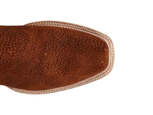 Image of Dan Post Boots Mens Cappy Carpincho Embroidered Pull On Square Toe Dress Boots Mid Calf - Brown