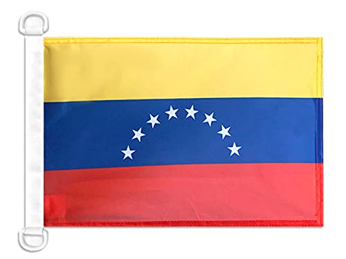 AZ FLAG - Venezuela 8 stars Nautical Flag - 18'' x 12'' - For Outdoor and Boat - new Venezuelan without arms Banner Knitted Polyester with Two Plastic Rings - Vivid Colors - 12x18 in - 45x30 Cm — image 1