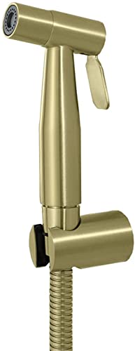 Pulvérisateur de bidet en acier inoxydable avec support mural autonettoyant et douche hygiénique Finition or brossé