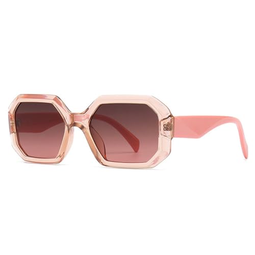 Lunettes de soleil carrées polygone protection UV400 verres dégradés