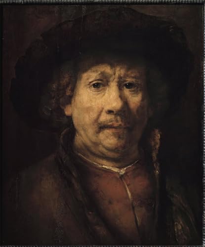 Tableau autoportrait de Rembrandt Van Rijn impression d'art sur toile 60x90cm