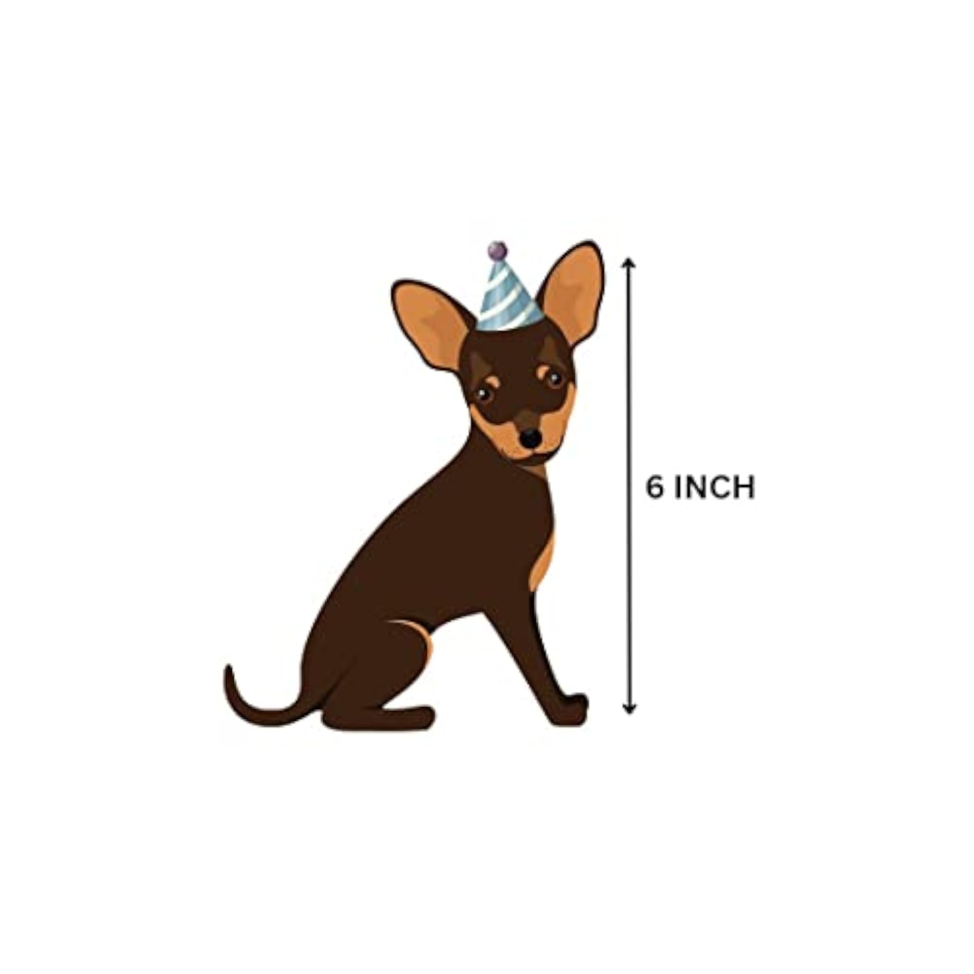 Dog Party Theme Birthday Decoration Cutouts, 12 Pcs