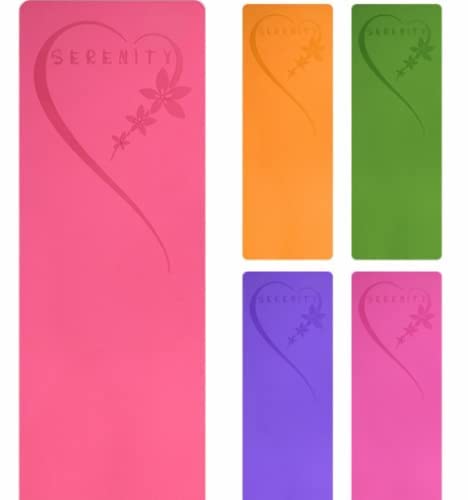 Eco-Friendly Tpe Yoga Mats Fitness Gym 8 Mm Thick Exercise Gym Mat Non Slip (Orange) #TOP4