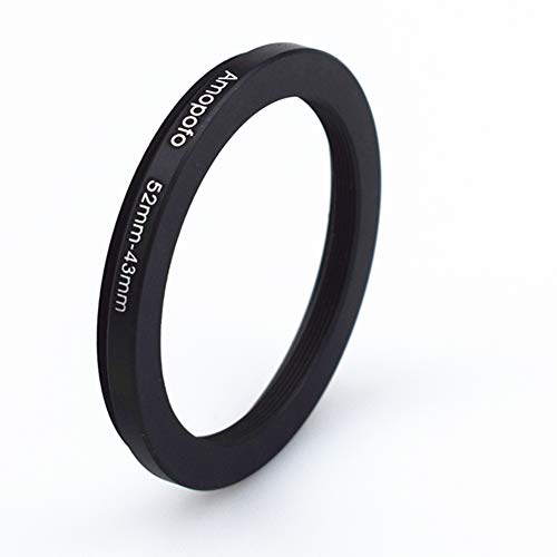 Image of 52mm to 43mm /52mm-43mm Step-Down Ring Filter Adapter for All Brands UV,ND,CPL,Metal Step-Down Ring Adapter