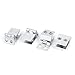 Aexit 8mm Thick Fall Protection 90 Degree Alloy Bathroom Glass Clip Shelf Support Safety Clips 4pcs