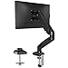 BONTEC Brazo Monitor Singular para Pantallas LED LCD de 13-32 Pulgadas, Soporte de Montaje de Escritorio con Brazo de Resorte de Gas Giratorio, Carga Máxima de 8 kg, Soporte VESA 75x75-100x100mm
