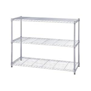 アイリスオーヤマ ラック メタルラック本体 3段 防サビ加工 幅120×奥行46×高さ90cm ポール径25mm スチールラック 棚 銀 MR-1209