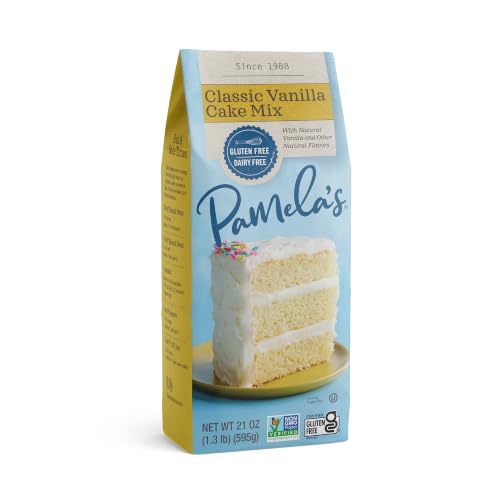 Pamela's Products Gluten Free Cake Mix, Classic Vanilla, 21 Ounce