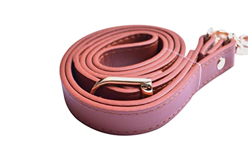 Wento 1Pcs 43''-49'' Pu Brown Leather Adjustable Bag Strap,Soft Leather Shoulder Straps,Replacement Cross Body Purse Straps,Handbag Bag Wallet Straps (Gold) #TOP2