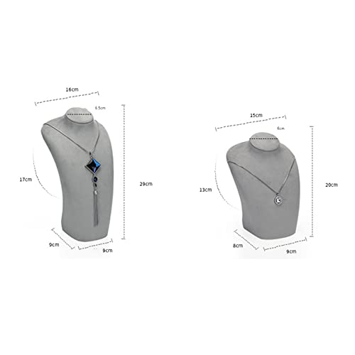 Buste collier en velours gris : fini les chaînes emmêlées