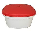 Original Tupperware TUPPERWARE Küchenhelfer Sieb Sieb-Servierer 2,5 L rot-weiß Servier P 21340