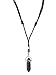 BlueRica Crystal Point on Adjustable Black Cord Necklace (Lava)