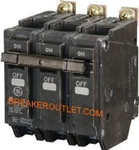 GE THQB32090 Bolt-On Mount Type THQB Miniature Circuit Breaker 3-Pole 90 Amp 240 Volt AC