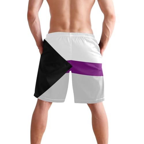 Progress Pride Flag Men's Swim Trunks Quick Dry Beach Shorts with Pockets and Mesh Lining3