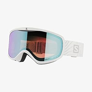 Salomon Sense Photo White Maschera Sci Snowboard da Donna, Ski Snowboard Progettata per lei , Ampio campo visivo , Cambiamento dinamico della colorazione