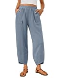 Trendy Queen Women's Wide Leg Pants Boho Summer Capri Palazzo Harem Casual Barrel Sweatpants Jeans with Pockets Denim 2XL