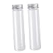 FUNOMOCYA 2pcs Flat Bottom Test Tube Lid 110ml Plastic PET Tube for Cosmetics Travel