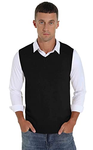 Sailwind Men's Wool Blend Knit V-Neck Sweater Vest Sleeveless Pullover4