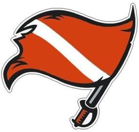 JB Pegatina de buceo con bandera pirata para buceo