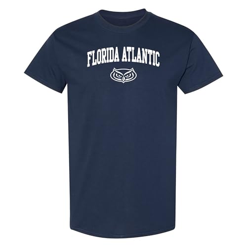 UGP Campus Apparel - AS03 - FAU Florida Atlantic Owls Arch Logo T-Shirt - 3X-Large - Navy