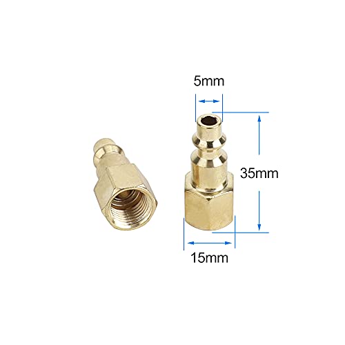 Hynade HY-MPNPT-1402 Air Hose Fittings,1/4 Inch Npt Air Coupler And Plug Kit,13 Pieces Universal Quick Connect Air Fittings,Brass Quick Connect Set thumb #4
