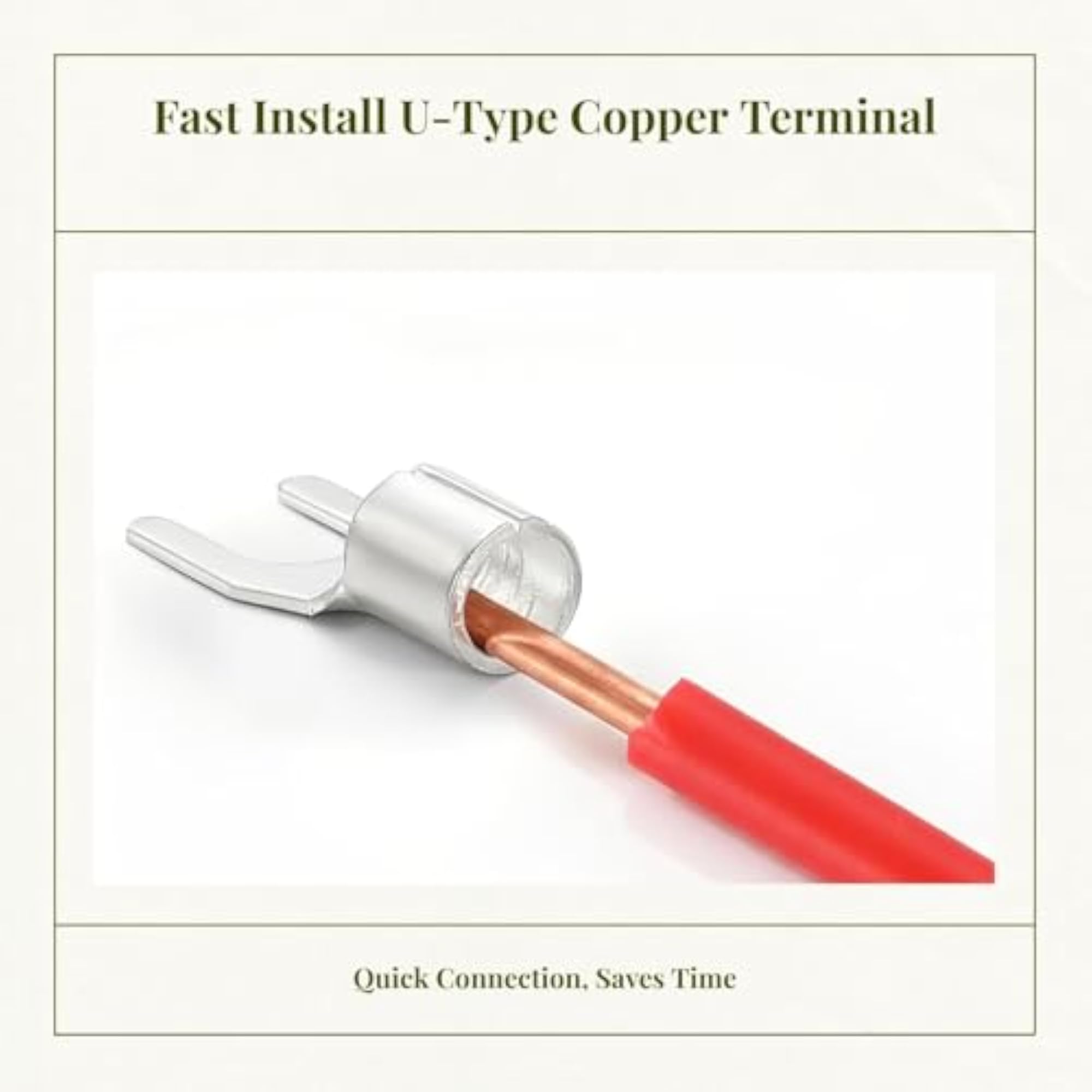 U-Shaped Type Terminal Copper Crimp Connector Power Wire Lug