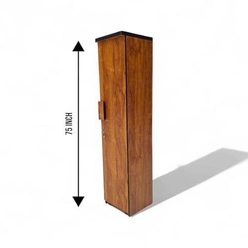 Image of Single Door Wardrobe for PGs,Hostels, Dormitory.1 Door Wardrobe with Lock Gujjubazar (Golden Coach Wood)
