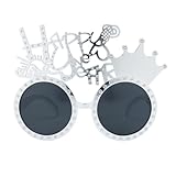Soochat Happy New Year Eyeglasses New Year Party Glasses Photo Booth Props Glasses for New Year's Eve Party Decors