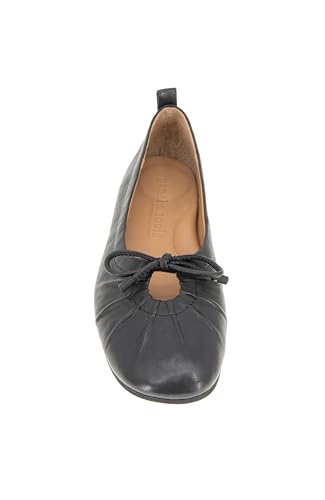 Gentle Souls by Kenneth Cole Women's Women's Marilyn Ballet Flat, Black Leather, 82