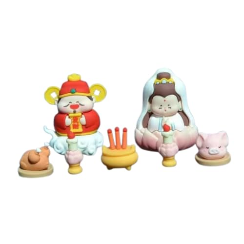 Ornement de bureau et voiture CLSDRZC : statues de Dieu chinois protectrices