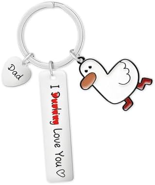 Artlunar Inspirational duck keychains,Funny card, Creative gifts for duck lovers, friends or yourself,Family