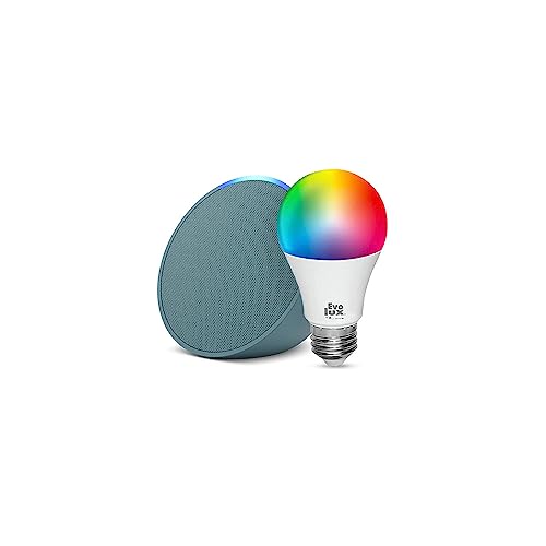 Echo Pop + Evolux Smart Bulb | Midnight Teal