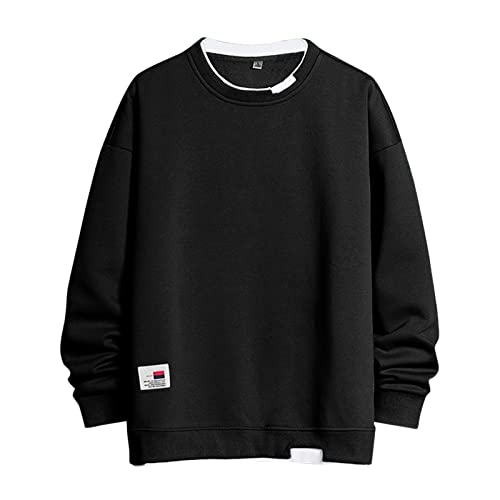 Sudadera casual para hombre con capucha y manga larga con capucha, Negro , L