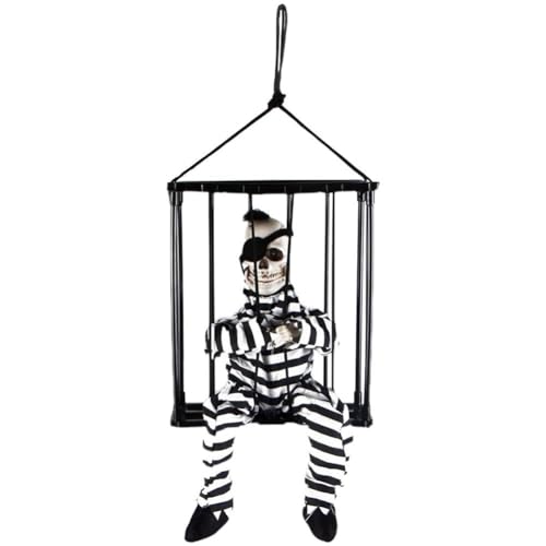 Prisonnier Parlant Halloween avec Détecteur de Mouvement Yeux Rouges
