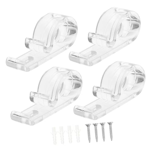 UKCOCO 4 Piezas Gancho para Cortina Enrollable Ganchos De Fijación con Tornillos y Tapones para De Cadena con Cuentas para Persianas Enrollables Accesorios para Persianas