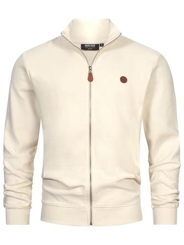 Indicode Hombre INGuadalupe Cárdigan Chaqueta de punto de algodón | Suéter con puños acanalados Pullover para hombres, S
