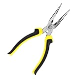 Hemobllo Portable Wire Cutter Plier with Pointed Nose Ergonomic Handle Lightweight Multifunctional Electrician Tool for Precise Wire Stripping and Cutting in Electrical Work