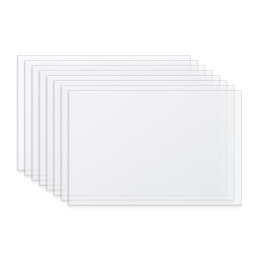 Quilting Template Plastic Sheets, Translucent, 12 x 18 Inches, Reusable Cutting Templates for Fabric, 8 Pack