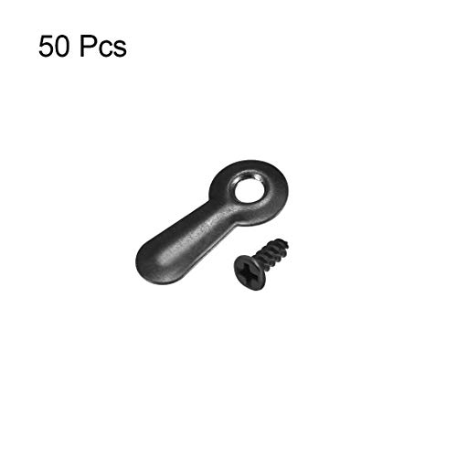 Image of uxcell Frame Turn Button, 3 /4 inch Metal Ridged with Screws for Hanging Pictures, Photos, Drawings and Posters, 50 Pcs (Black)
