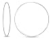 FANTOM Hoop 925 Sterling Silver Earrings. 30mm - 1.20 Inch Diameter Made in Italy
