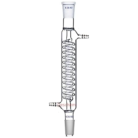 Dinglab Graham Condenser,24/40,Jacket 200mm,Coil Glass Condenser,Laboratory Glassware Cover
