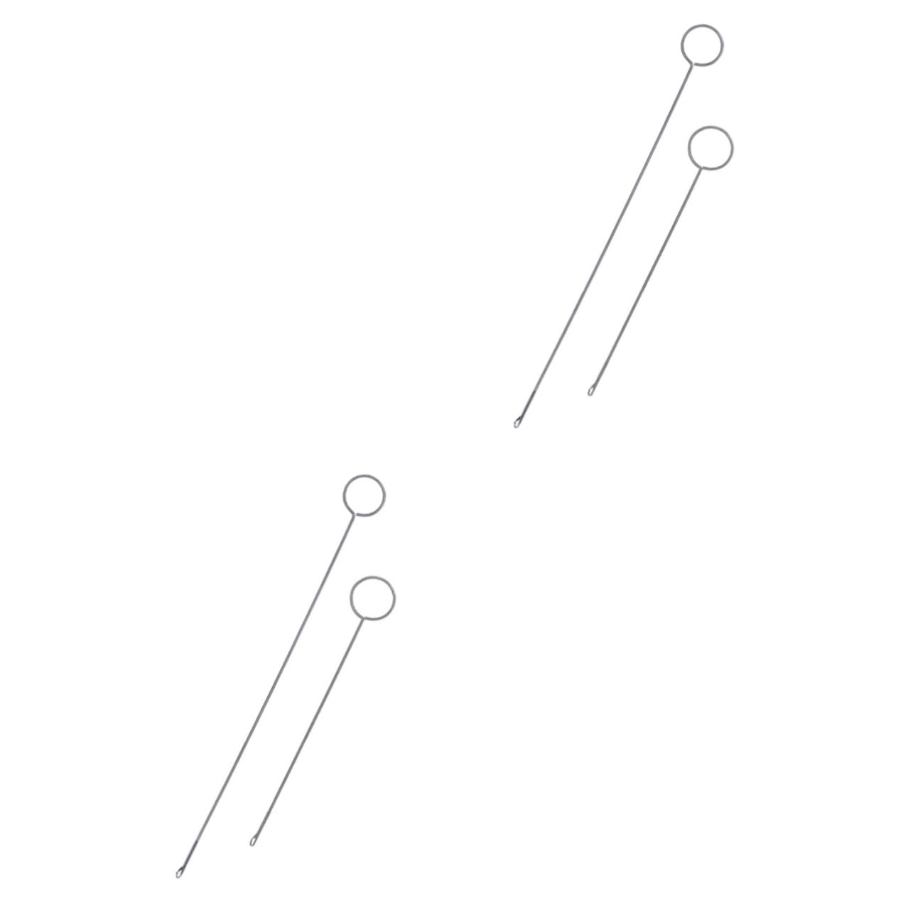 VILLCASE 2sets Sewing Loop Knitting Accessories Crochet Hooks Long Craft Hook Wire Made Tool for Bias Tubing 2pcs*2