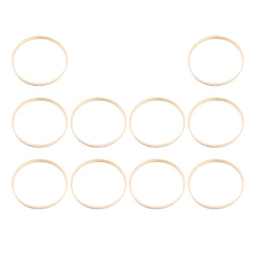 Wakauto 10pcs Wall Hanging Decor Wedding Decoration Wooden Floral Hoop Ring Frame lace Decorative Material